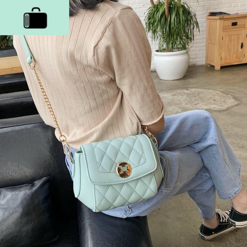 菱格链条小包包女包新款2020潮质感复古斜挎包夏天洋气休闲单肩包NEW LAKE女士单肩包图片