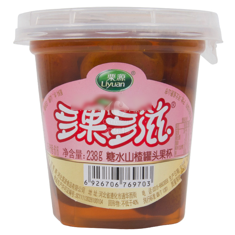 栗源多果多滋山楂(果杯)238克