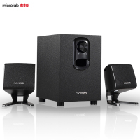 麦博(microlab) 2.1声道有源音箱M108 木质电脑音箱 笔记本音箱 音响 笔记本迷你小重低音炮 音响 黑色