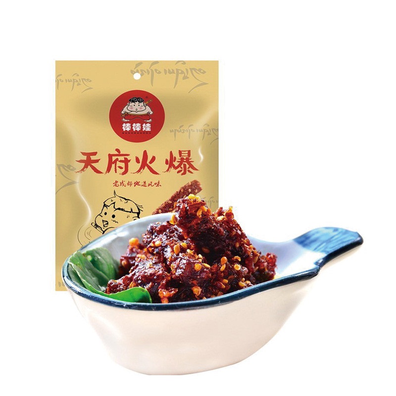 棒棒娃 天府火爆麻辣牛肉 四川特产 166g高清大图