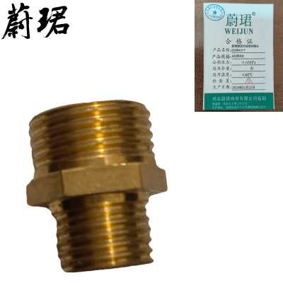 蔚珺铜双外丝变径接头6分转4分个