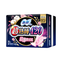 苏菲超熟睡超薄420棉质丝薄夜用卫生巾42cm*8片