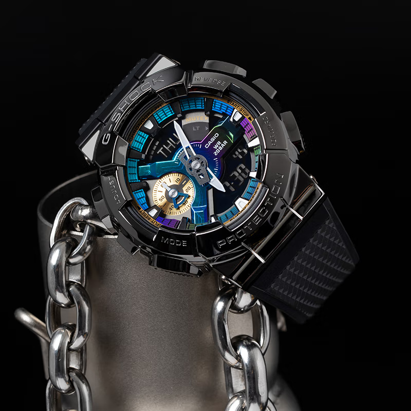 男表g-shock明星同款小钢炮运动防水男士石英表日韩腕表gm-110b-1ar