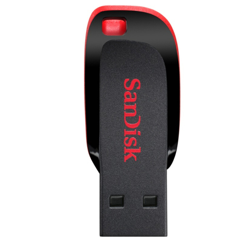 闪迪 16GB USB2.0 U盘 CZ50酷刃 黑红色 时尚设计 安全加密软件