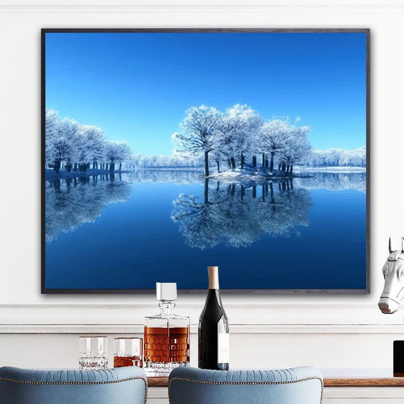 烟火季节 70*90带内框2.5cm厚 diy数字油画客厅风景动物花卉动漫人物填色手绘油彩画装饰画图片