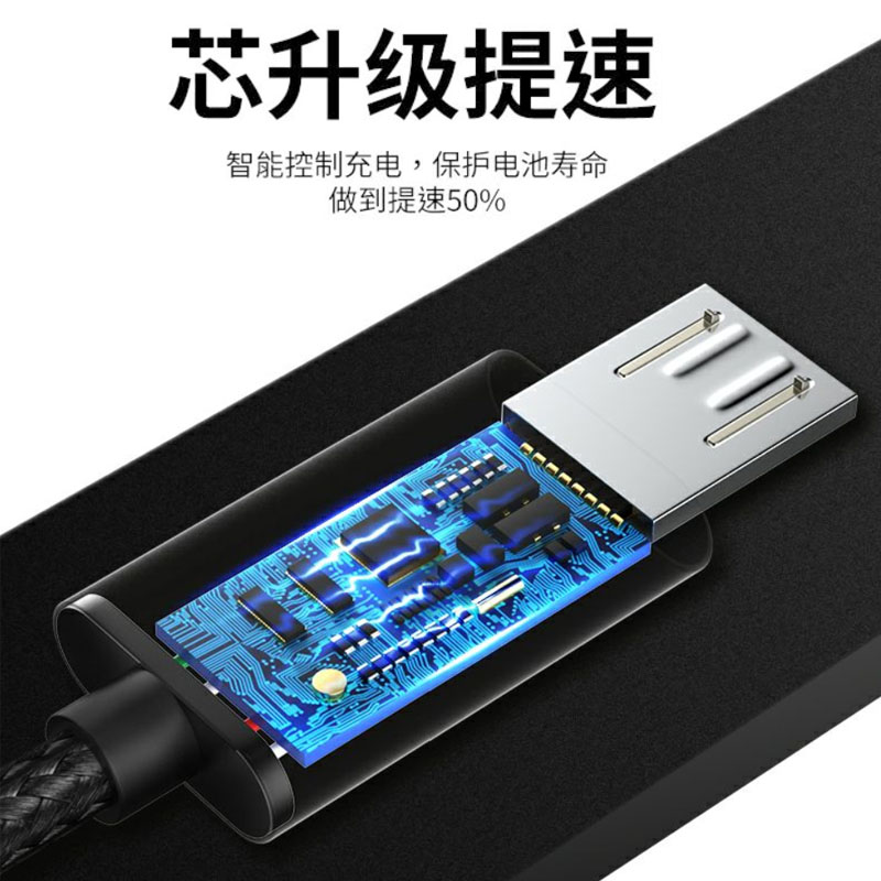 [苏宁宜品]一拖三数据线6A快充5A车载一拖三适用13/14华为安卓oppo手机高清大图