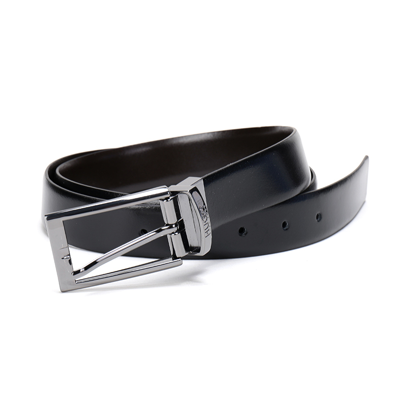 hugoboss雨果博斯男士牛皮针扣式双面皮带腰带50307803