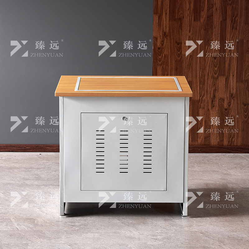 臻远 ZY4012416 隐藏式翻转电脑桌培训桌办公桌B款单人位