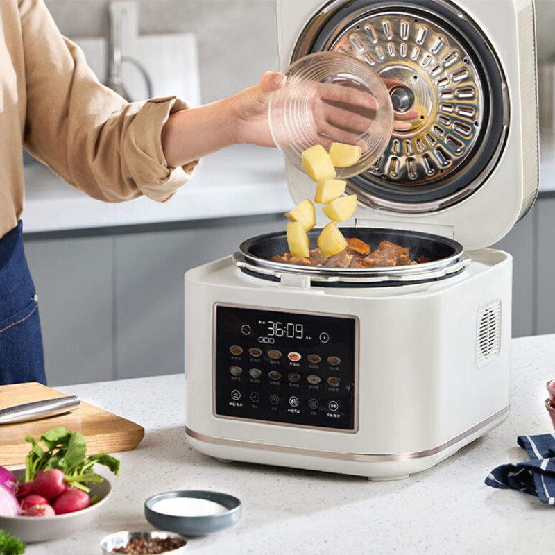 摩飞电压力锅立体环裹高压智能风冷降压MR8702(颜色随机)高清大图