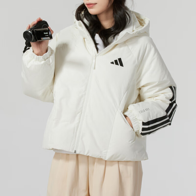 阿迪达斯 (adidas)女装新款时尚百搭运动休闲保暖连帽羽绒服 JG3865 ZP