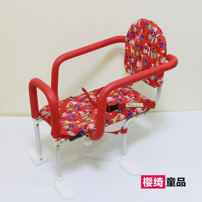 自行车双人双胞胎宝宝儿童后座椅电动单车山地车后置坐椅子 红色