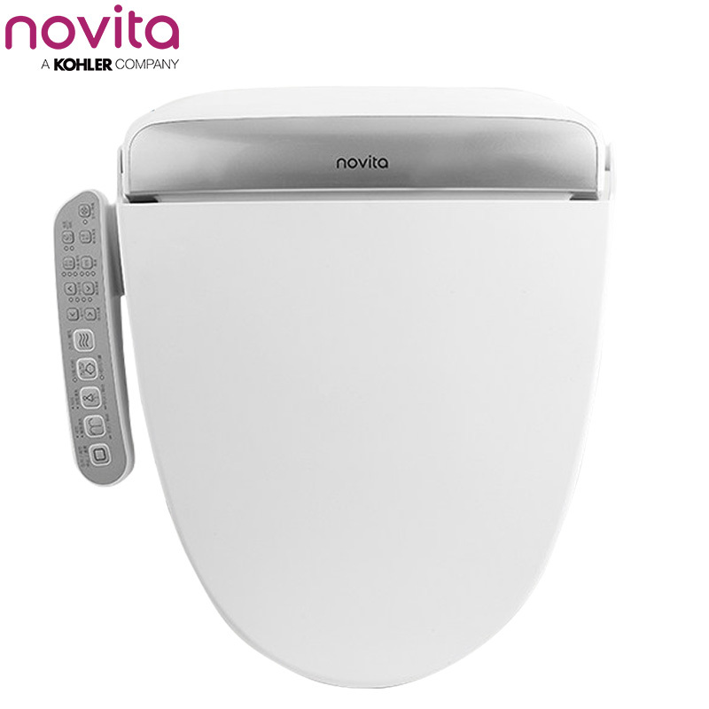 科勒旗下诺维达（novita）BD-RA690T（长款）智能马桶盖板通用u型短款即热式暖风烘干洁身器智能盖板