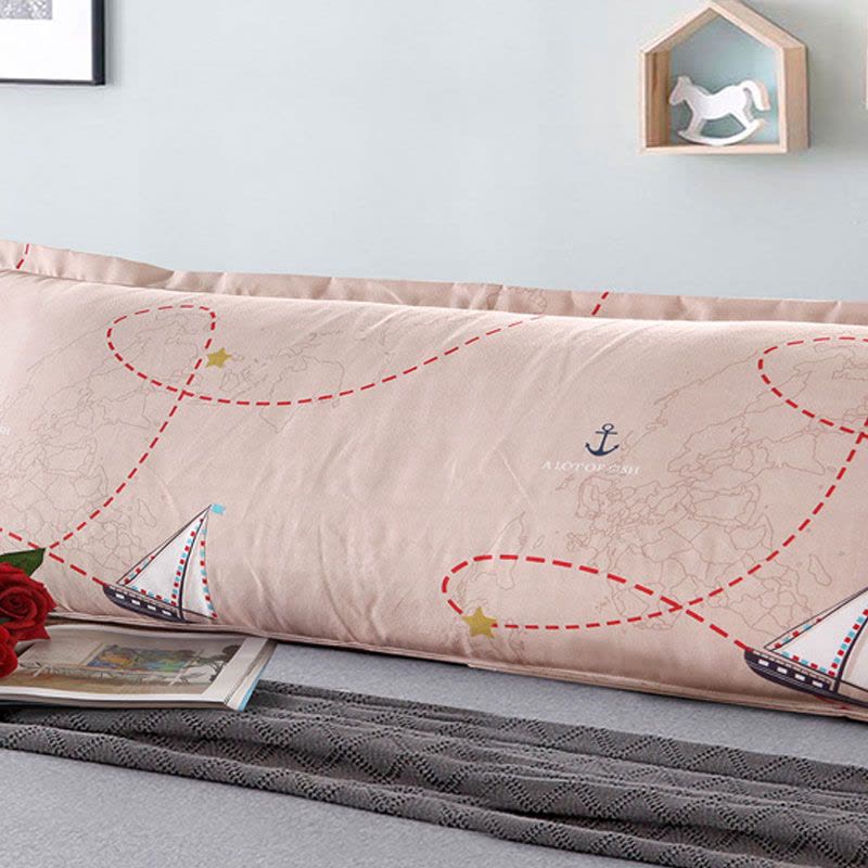 双人枕套长枕头套成人情侣长款大号1.2/1.5/1.8m米 床上用品枕芯枕套枕巾图片