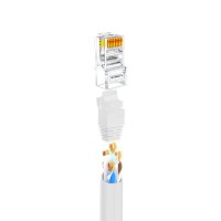 博扬 六类网络跳线 非屏蔽千兆成品网线 (24AWG)无氧铜 白色 12米 BY-612WH 条