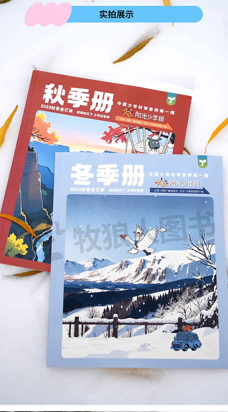 B[送龙年福袋一套]小学版+大少年合订本2023年秋+冬共4本 [正版]秋+冬册合订本阳光少年报报纸/大少年合刊 1-6高清大图