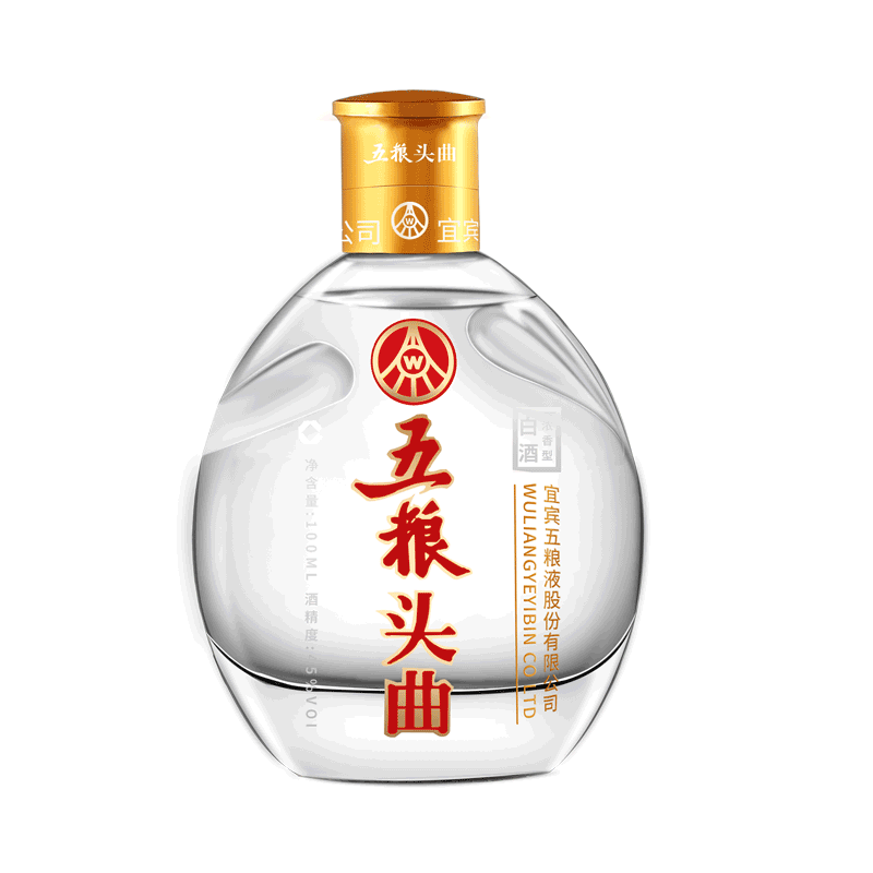 五粮液总厂产五粮头曲年份小酒2018年产45度100ml浓香型白酒单支装