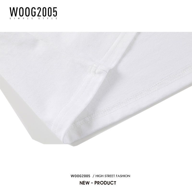 WOOG2005ins火原宿港风情侣上衣宽松韩版潮牌字母印花短袖T恤潮