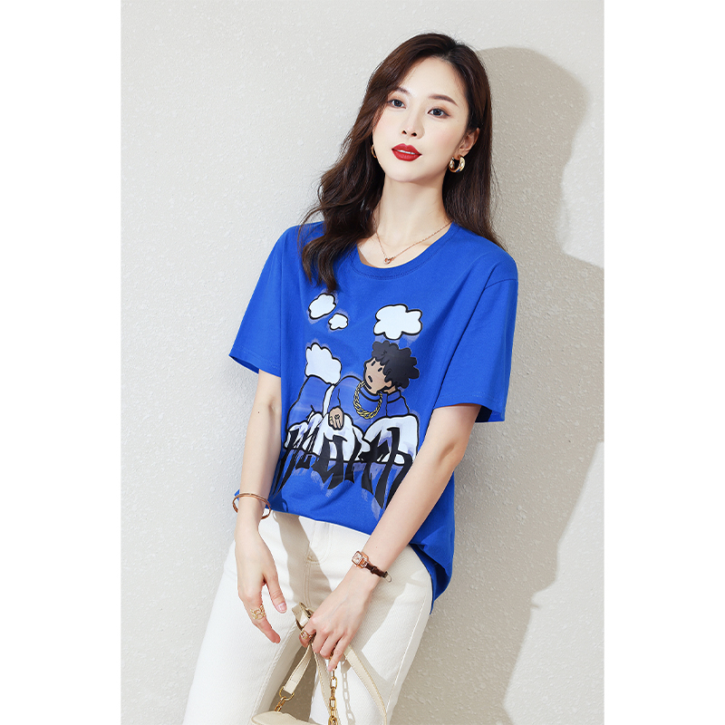 CACHE CACHE美式嘻哈短袖夏季街头酷少年印花T恤女甜酷风女士上衣