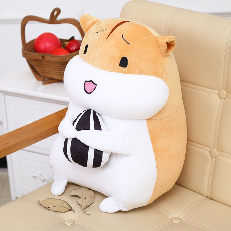 仓鼠抱枕生日礼物女生公仔玩偶毛绒玩具可爱超萌闺蜜礼物布娃娃 棕色