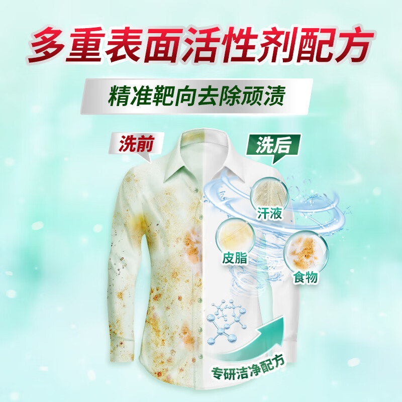 碧浪洁净更除菌去渍无磷洗衣粉自然清新型275g机洗手洗小包装 275g*1袋