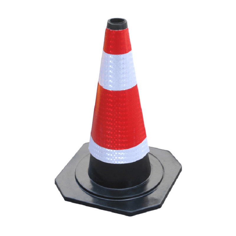 水龙珠(SHUILONGZHU)橡胶路锥反光锥高60cm道路施工锥 安全路障锥警示柱圆锥筒交通设施橡胶圆锥 6个/组图片