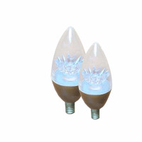 佛山照明 晶钻系列C38尖泡金/银 家用吊灯灯泡蜡烛尖泡灯 5W 单个装
