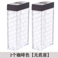 厨房调味调料盒套装家用调味品收纳盒调味罐厨房用品组合装调料瓶 2个装[咖啡色]