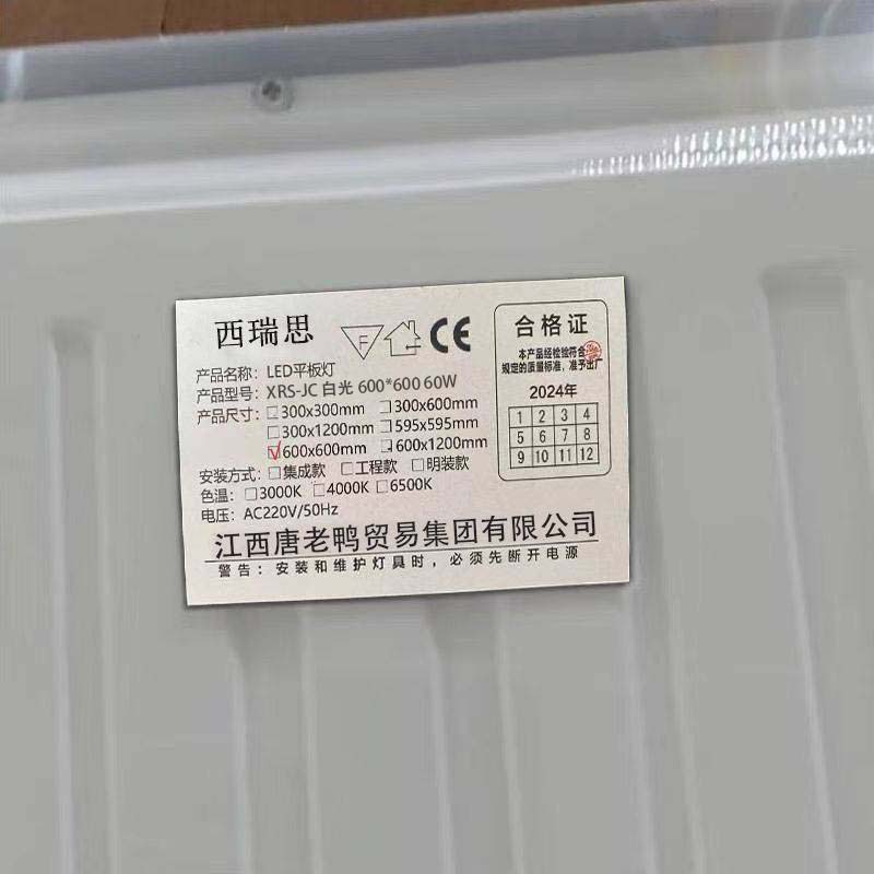 西瑞思LED平板灯 集成吊顶面板灯XRS-JC 白光 600*600 60W/块高清大图