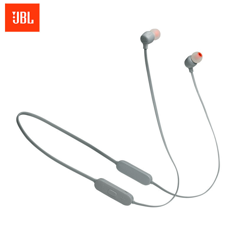 JBL T125BT无线蓝牙耳机颈挂式耳机入耳线控通话耳机HiFi重低音红色