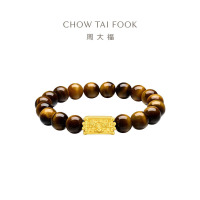 周大福国潮朱雀貔貅玄武足金黄金转运珠男士手串【多款可选】 EOR1337 貔貅 EOR1337貔貅