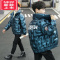 可莉允儿童装男童冬装免洗棉衣亮面外套2022新款中大童男孩夹棉加厚棉袄棉服