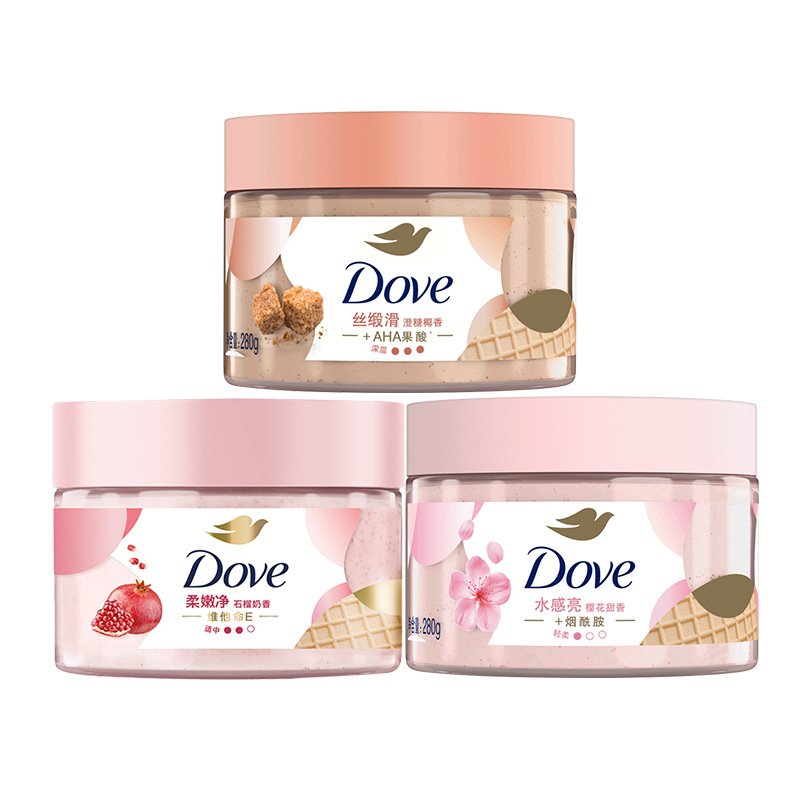 多芬冰淇淋身体磨砂膏280g改善粗糙去角质男女士 澄糖椰香 280g 1瓶高清大图