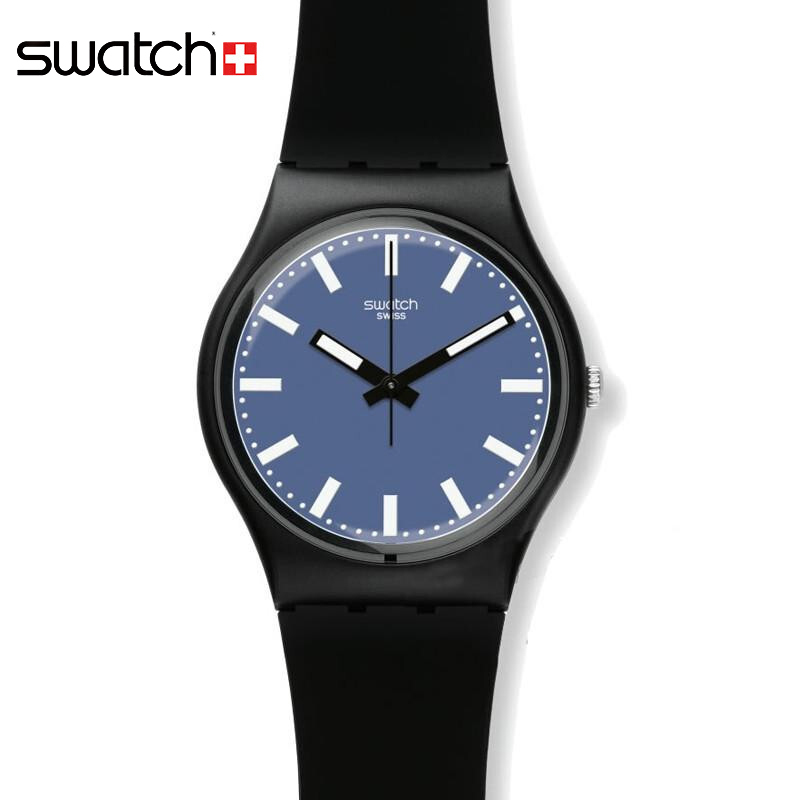 斯沃琪(SWATCH) 手表 海洋之夜 树脂表带 经典石英 男女通用表GB281
