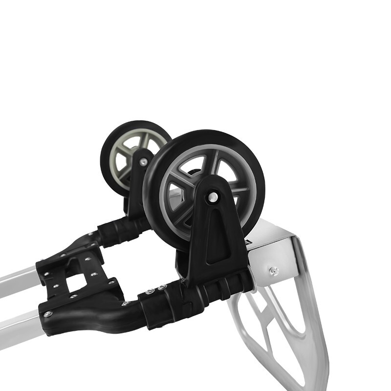 新越昌晖小推车小拖车行李车折叠拉杆车购物车手拉车手推车买菜车便携拉货车家用搬运车铝合金手拖车黑F51005高清大图