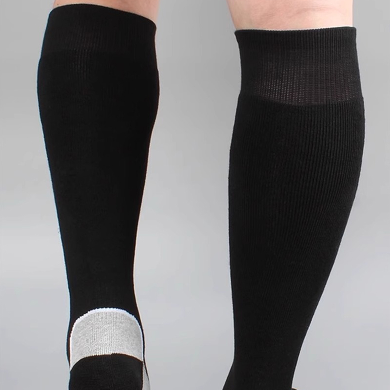 滑雪袜女男冬季加厚专业单双板长袜 儿童-粉白色高清大图