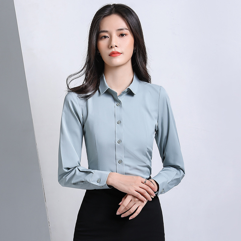 纯色白色衬衫西裤套装男女正装面试修身潮流大学生求职两件套毕业照