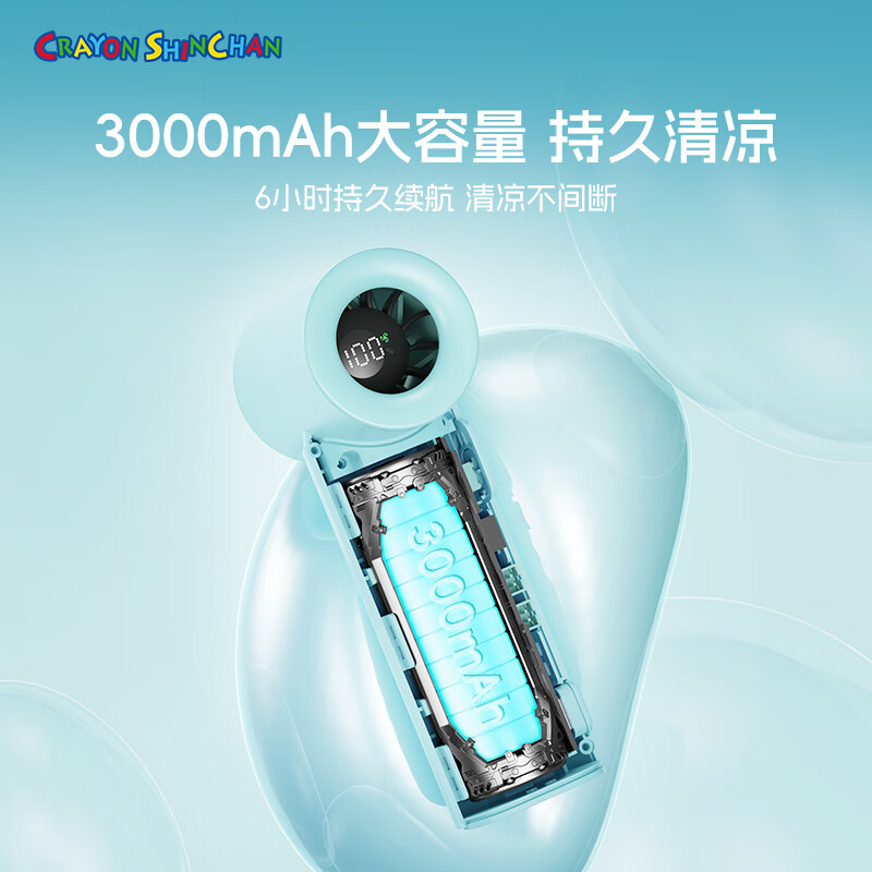 ROCK 03蜡笔小新手持高速风扇N610 绿色高清大图