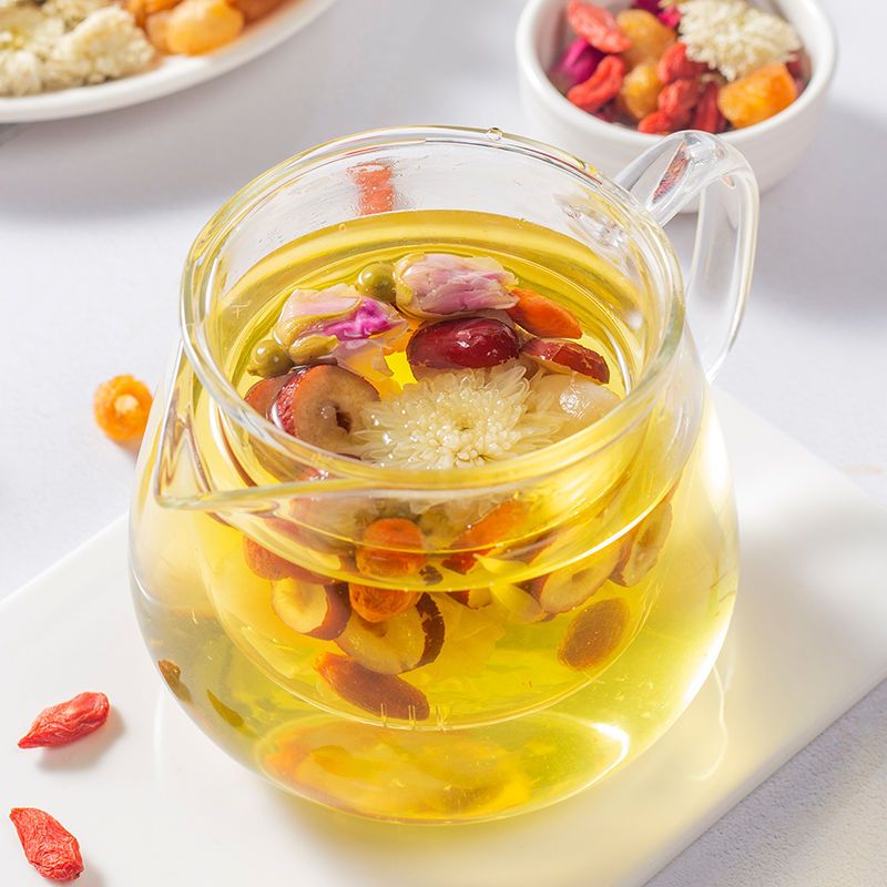 买2发3玫瑰桂圆红枣枸杞茶女人养生玫瑰菊花茶组合水果菊花茶