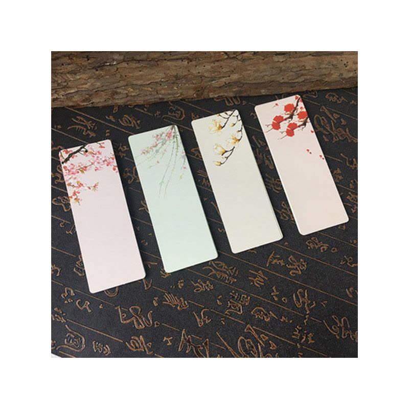 创意空白自制书签材料包古典中国风梅兰竹菊学生用手写手绘卡图片