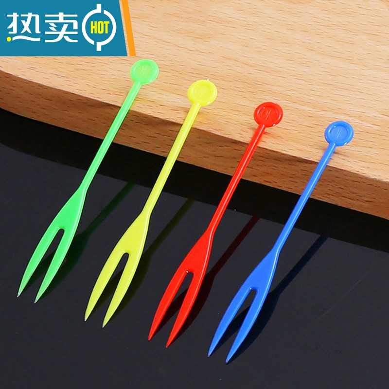 敬平水果叉水果叉水果签水果叉子叉子餐饮KTV果叉 彩色ok叉5000支 【95%人群推荐】