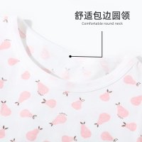 猫人全棉春上新女童睡衣套装精致小网点儿童家居服睡衣