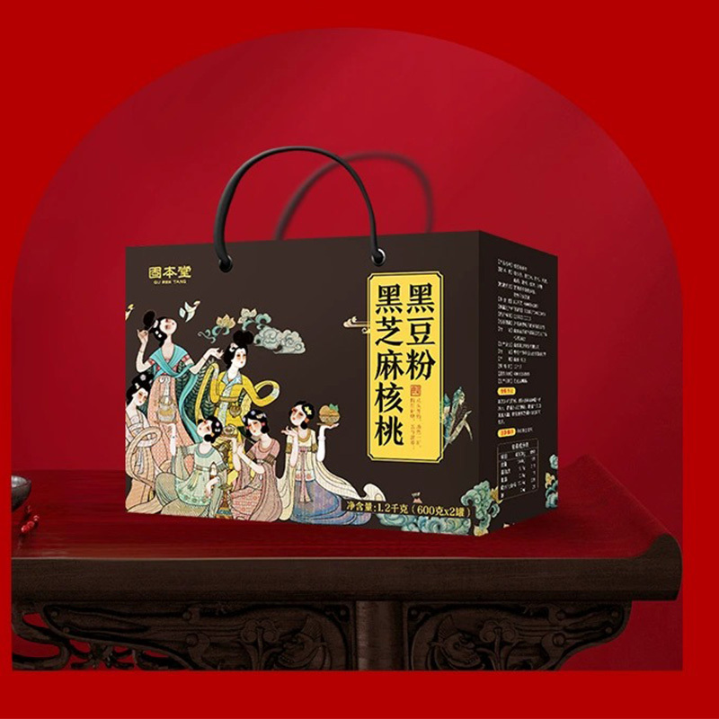 固本堂黑豆粉礼盒1200g[有糖款]高清大图