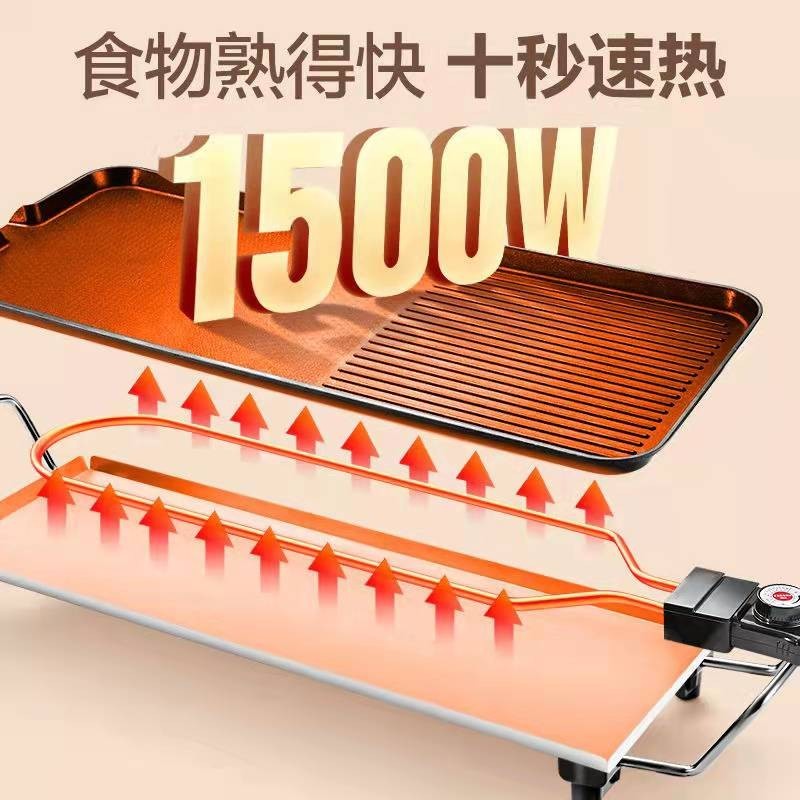 上亨(shangheng)SHZH-CFKP001加大智能电烤盘电烧烤炉家用多功能大功率轻油少烟电烤盘大容量高清大图