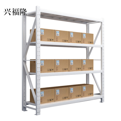 兴福隆仓库仓储货架四层金属五金货架家用中型重型置物架展示架子承重200kg