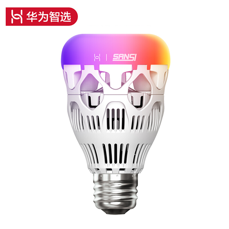 华为 Huawei 智能家居c21bb Qe27 10w Rgbw 65 8 华为灯泡华为智选生态产品三思全彩灯泡led1600万色节能氛围灯 App定时选场景远程控色温调节音乐律动 价格图片品牌报价 苏宁易购联城旭数码专营店