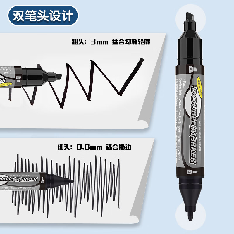 晨光(M&G)记号笔双杰MG2110黑高清大图