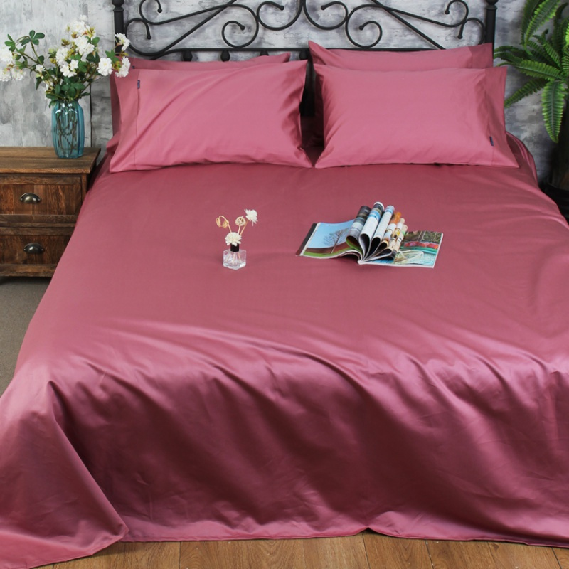 外贸床单出口清仓1600根埃及棉贡缎床单纯棉单双人被单1.5米1.8m