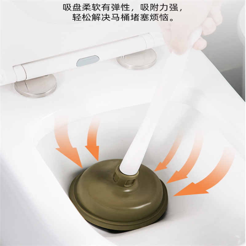 茶花 马桶疏通器马桶吸皮搋子下水道地漏水槽水拔子揣子 4320 马桶疏通器高清大图
