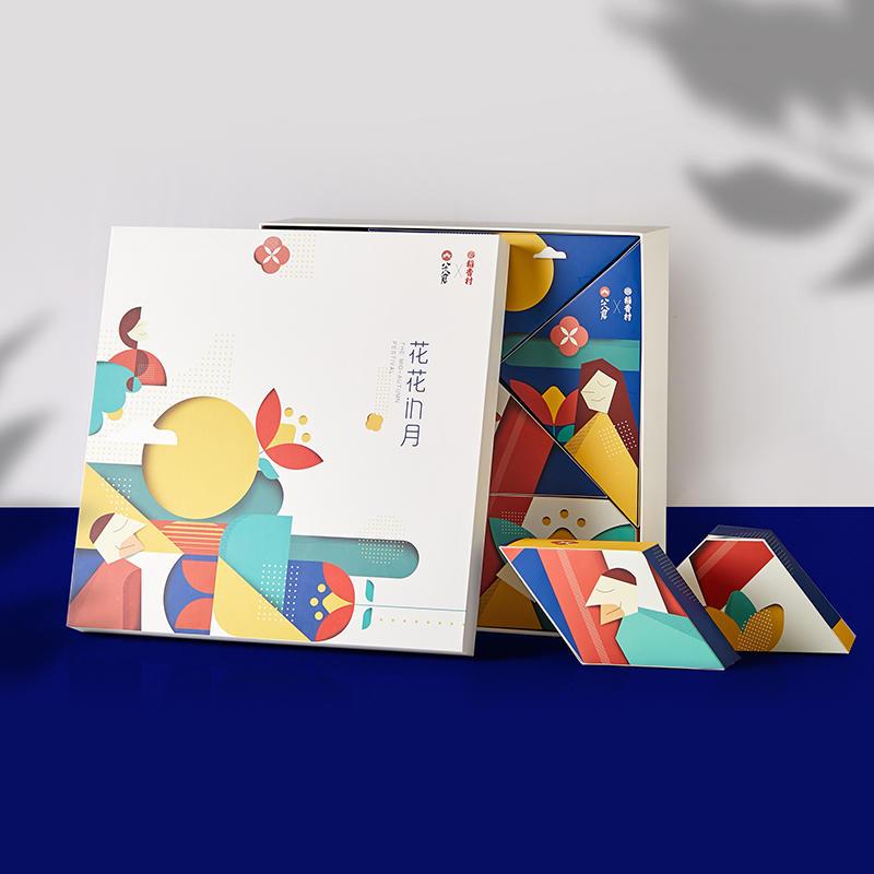 八十八倉&稻香村 中秋月饼花花in月 480g