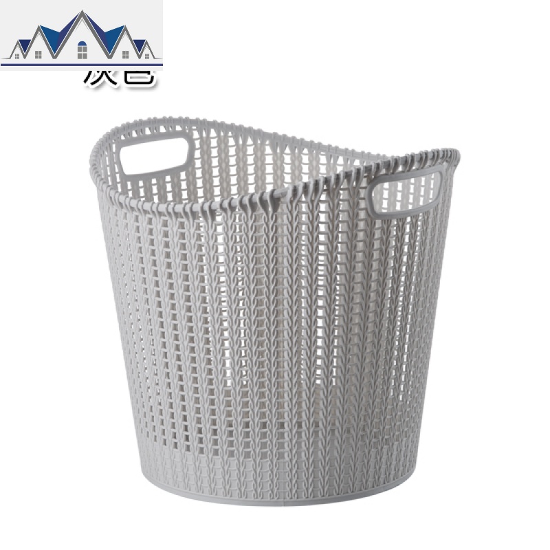 镂空塑料脏衣篮寝室宿舍大号脏衣物收纳筐 家用浴室玩具篮脏衣篓 三维工匠收纳篮 灰色